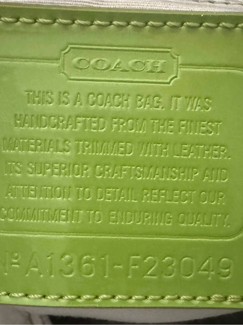 Coach Signature Heritage Canvas Tote - Picture 8 of 8